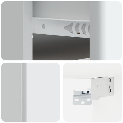 Wall-Mounted Bedside Cabinet White 34.5 x 33 x 20 cm
