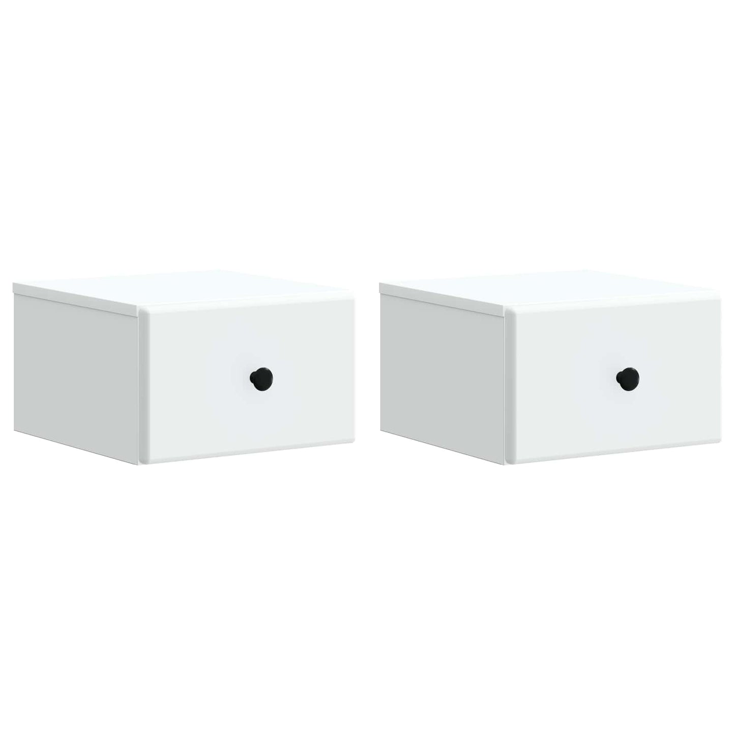 Wall-Mounted Bedside Cabinet 2 pcs White 34.5 x 33 x 20 cm