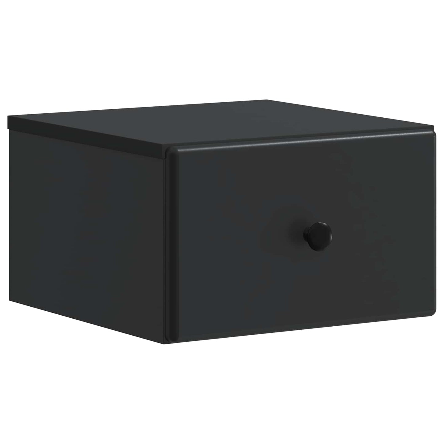Wall-Mounted Bedside Cabinet Black 34.5 x 33 x 20 cm