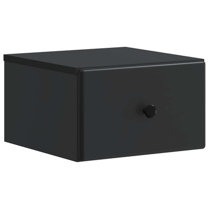 Wall-Mounted Bedside Cabinet Black 34.5 x 33 x 20 cm
