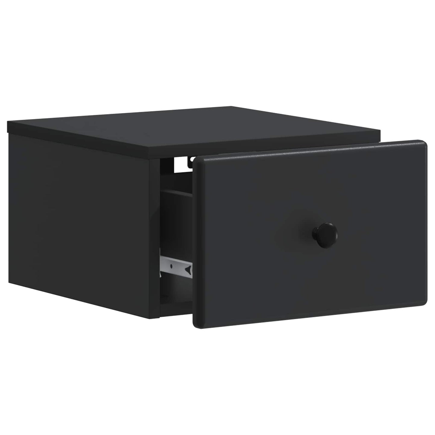 Wall-Mounted Bedside Cabinet Black 34.5 x 33 x 20 cm