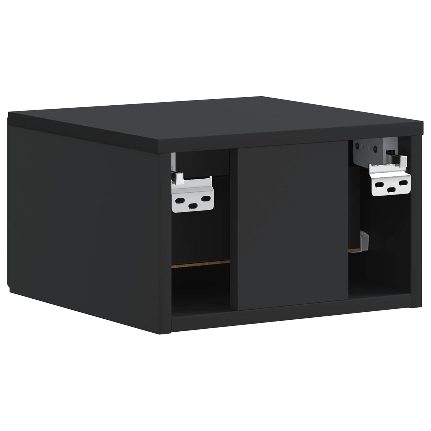 Wall-Mounted Bedside Cabinet Black 34.5 x 33 x 20 cm