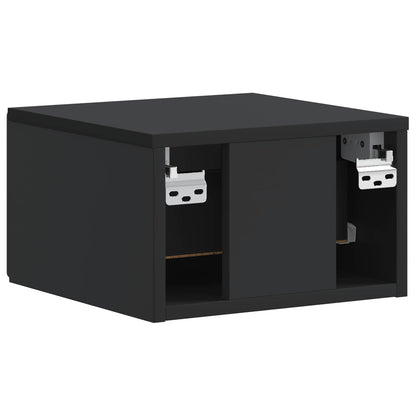 Wall-Mounted Bedside Cabinet Black 34.5 x 33 x 20 cm