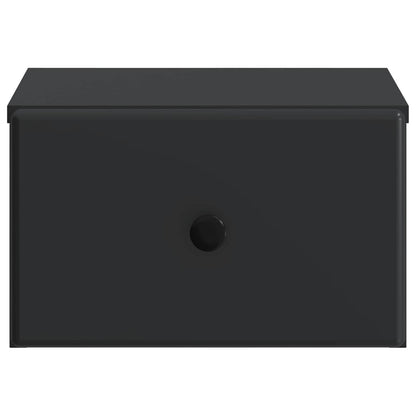 Wall-Mounted Bedside Cabinet Black 34.5 x 33 x 20 cm