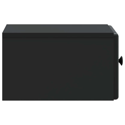 Wall-Mounted Bedside Cabinet Black 34.5 x 33 x 20 cm