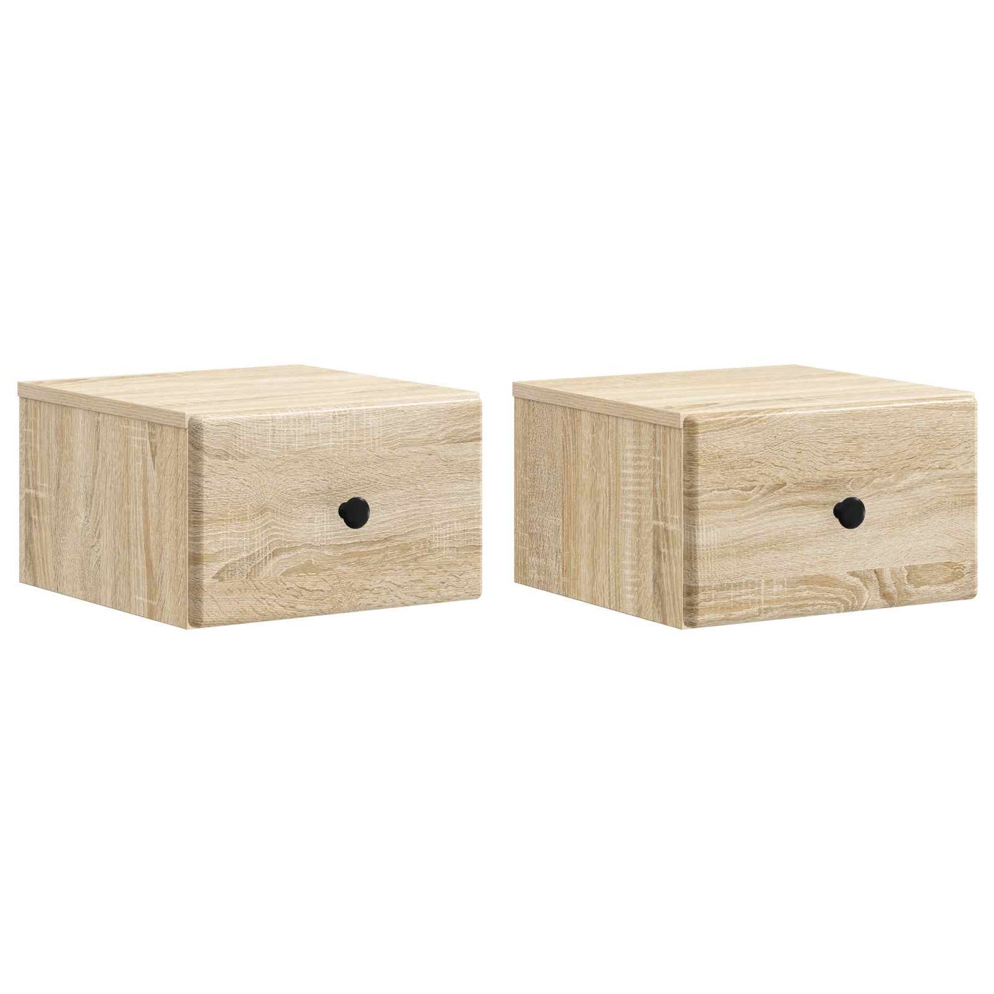 Wall-Mounted Bedside Cabinet 2 pcs Sonoma Oak 34.5 x 33 x 20 cm