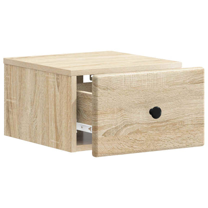 Wall-Mounted Bedside Cabinet 2 pcs Sonoma Oak 34.5 x 33 x 20 cm