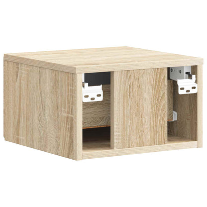 Wall-Mounted Bedside Cabinet 2 pcs Sonoma Oak 34.5 x 33 x 20 cm