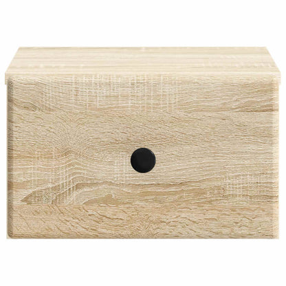 Wall-Mounted Bedside Cabinet 2 pcs Sonoma Oak 34.5 x 33 x 20 cm