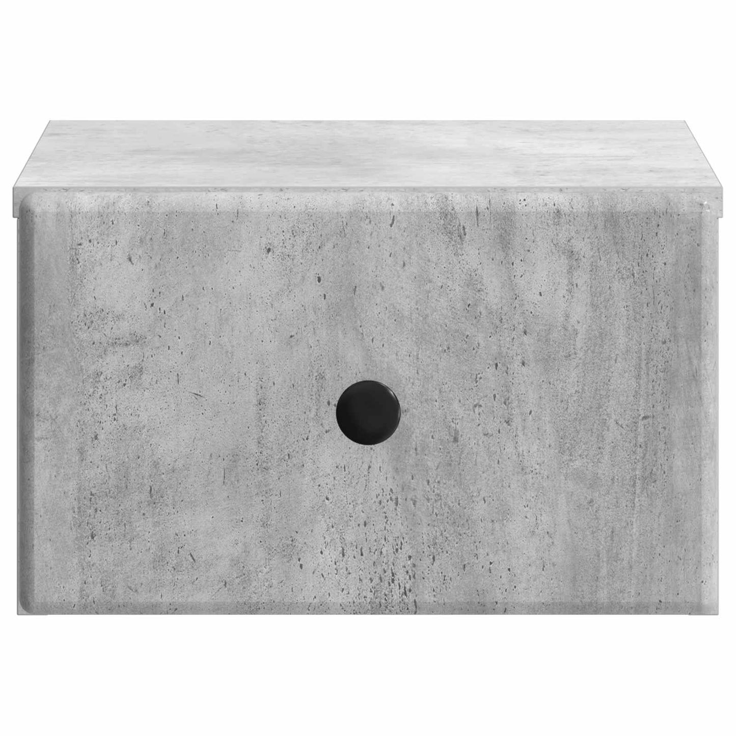 Wall-Mounted Bedside Cabinet with Drawer 2 pcs Concrete Grey