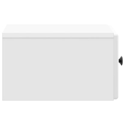 Wall-Mounted Bedside Cabinet High Gloss White 34.5 x 33 x 20 cm