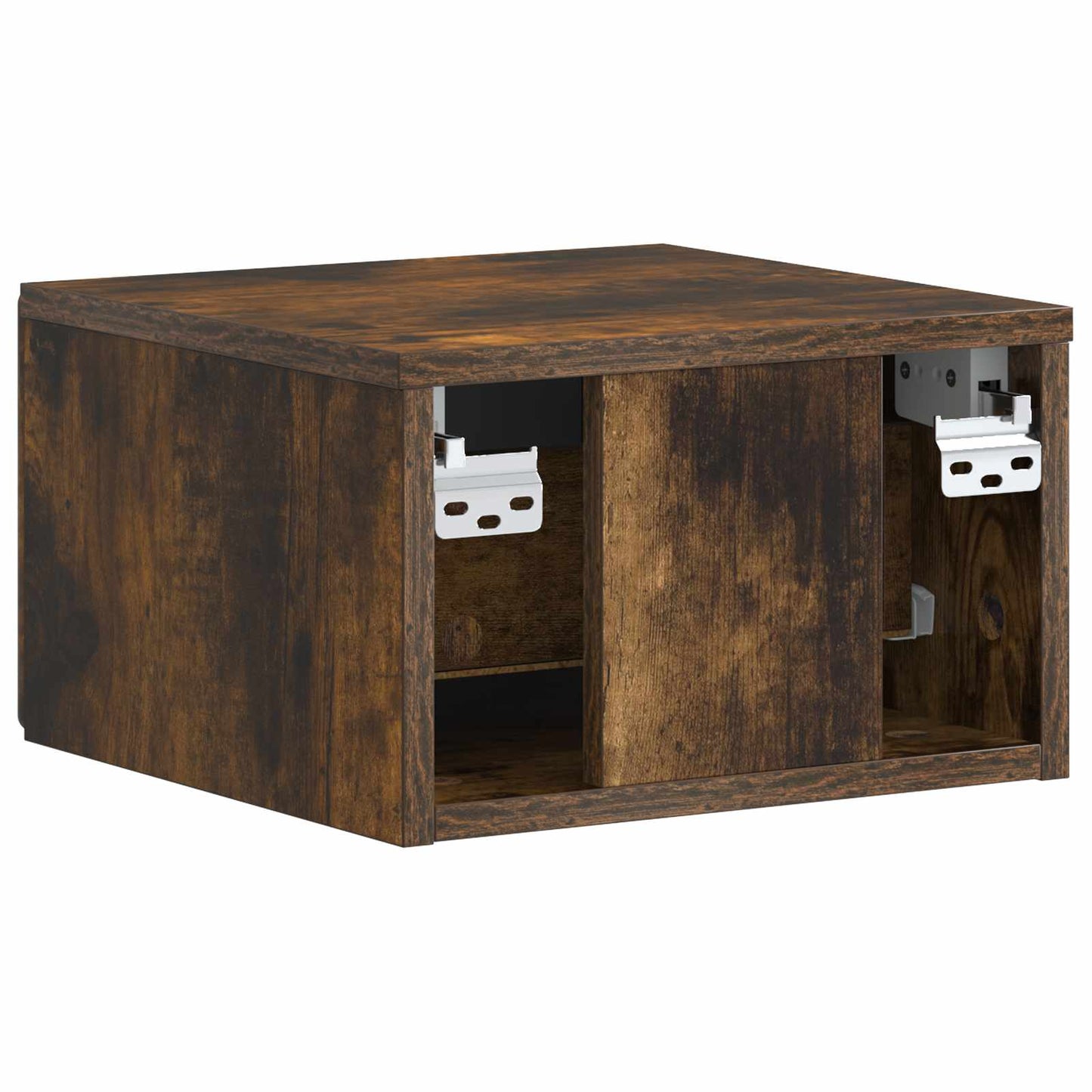 Wall-Mounted Bedside Cabinet Smoked Oak 34.5 x 33 x 20 cm