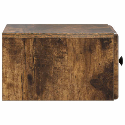 Wall-Mounted Bedside Cabinet Smoked Oak 34.5 x 33 x 20 cm