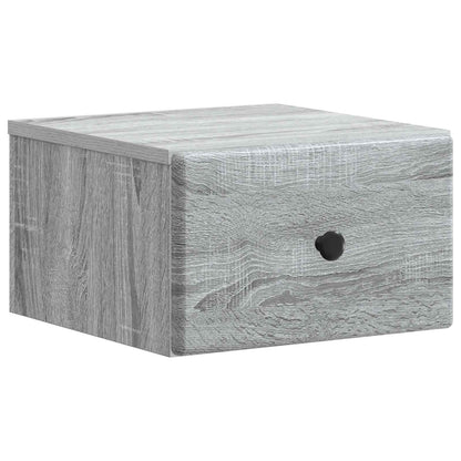 Wall-Mounted Bedside Cabinet Grey Sonoma 34.5 x 33 x 20 cm