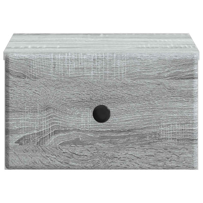 Wall-Mounted Bedside Cabinet Grey Sonoma 34.5 x 33 x 20 cm