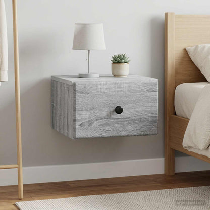 Wall-Mounted Bedside Cabinet 2 pcs Grey Sonoma Engineered Wood