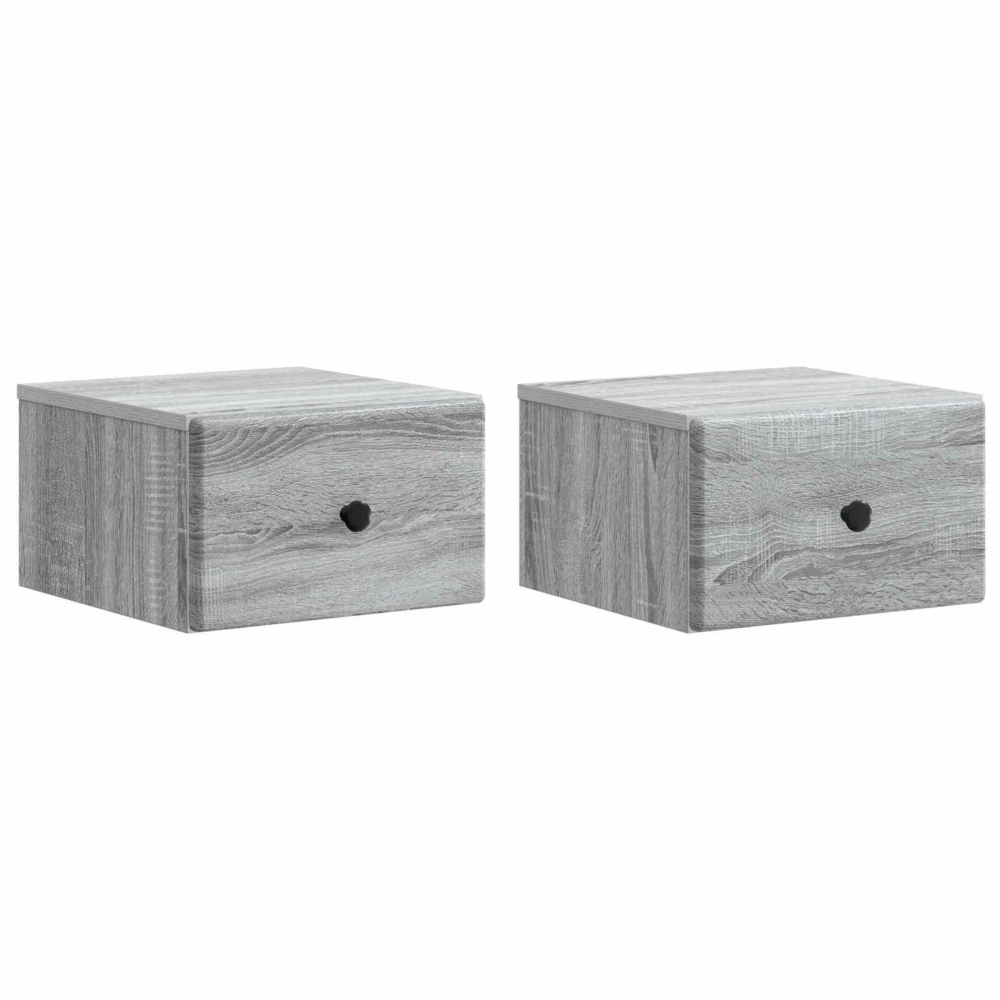 Wall-Mounted Bedside Cabinet 2 pcs Grey Sonoma