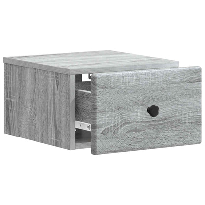 Wall-Mounted Bedside Cabinet 2 pcs Grey Sonoma Engineered Wood