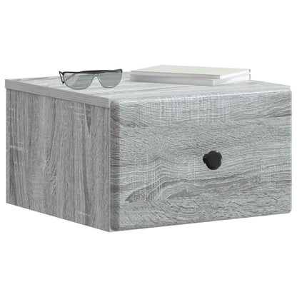 Wall-Mounted Bedside Cabinet 2 pcs Grey Sonoma Engineered Wood