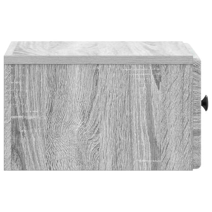 Wall-Mounted Bedside Cabinet 2 pcs Grey Sonoma Engineered Wood
