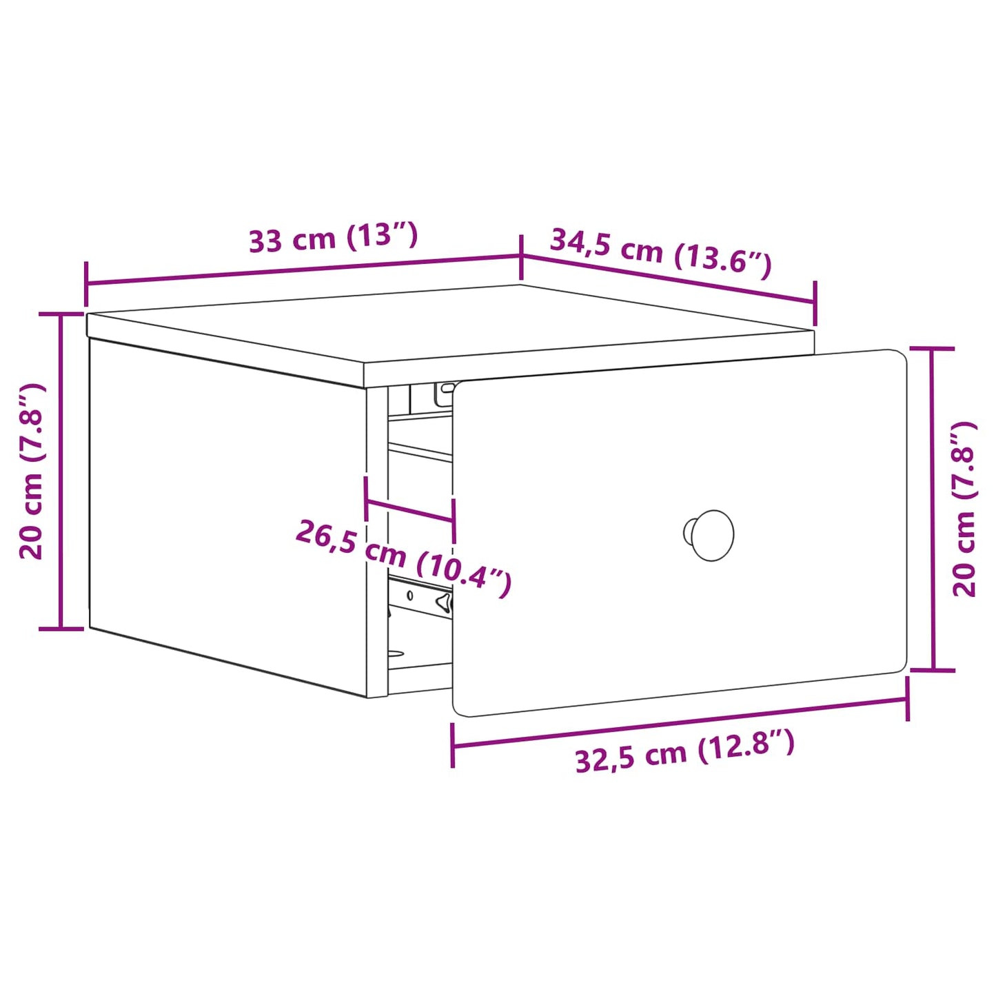 Wall-Mounted Bedside Cabinet 2 pcs Grey Sonoma Engineered Wood