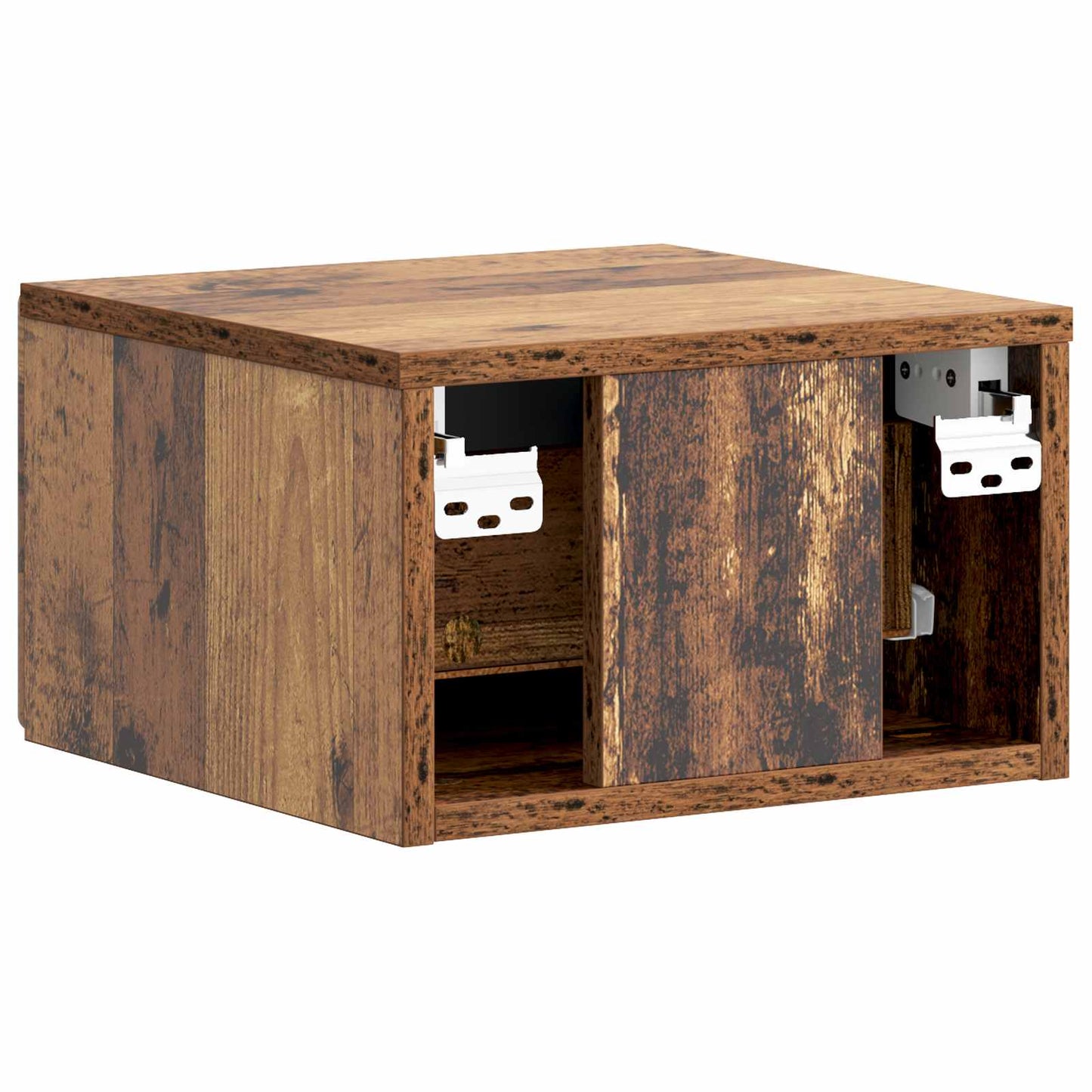 Wall-Mounted Bedside Cabinet Old Wood 34.5 x 33 x 20 cm