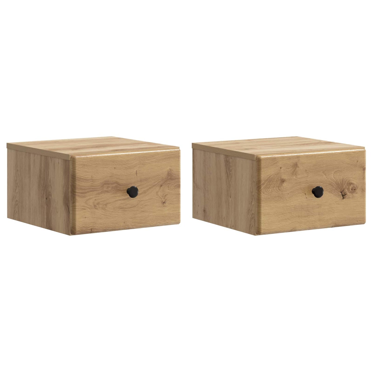 Wall-Mounted Bedside Cabinet 2 pcs Artisan Oak
