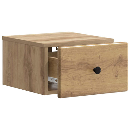 Wall-Mounted Bedside Cabinet 2 pcs Artisan Oak Engineered Wood