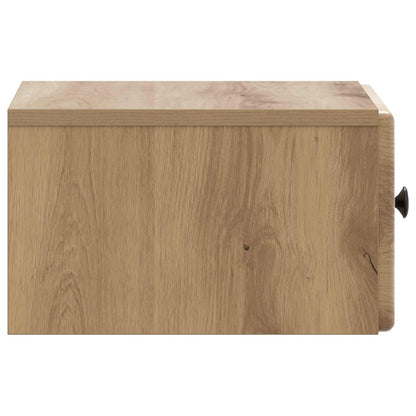 Wall-Mounted Bedside Cabinet 2 pcs Artisan Oak Engineered Wood