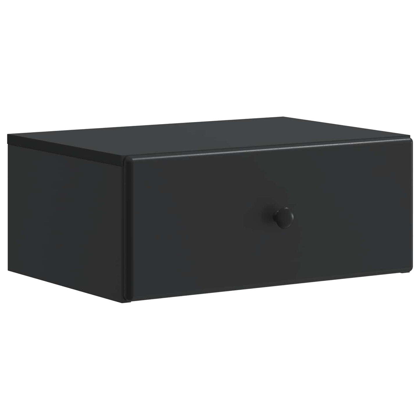 Wall-Mounted Bedside Cabinet Black 49 x 34.5 x 20 cm