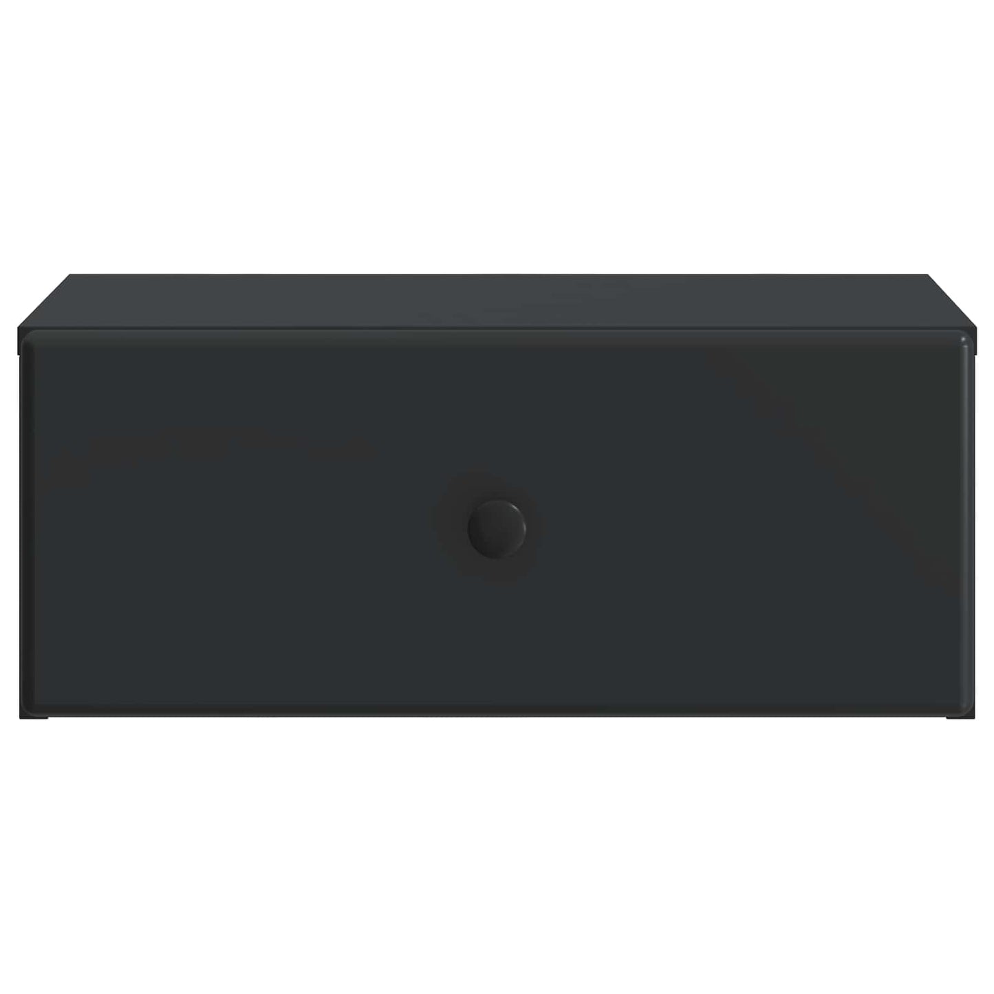 Wall-Mounted Bedside Cabinet Black 49 x 34.5 x 20 cm