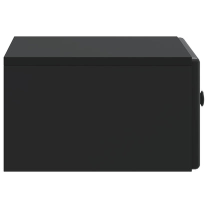 Wall-Mounted Bedside Cabinet 2 pcs Black 49 x 34.5 x 20 cm