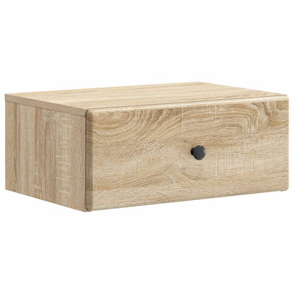 Wall-Mounted Bedside Cabinet Sonoma Oak 49 x 34.5 x 20 cm