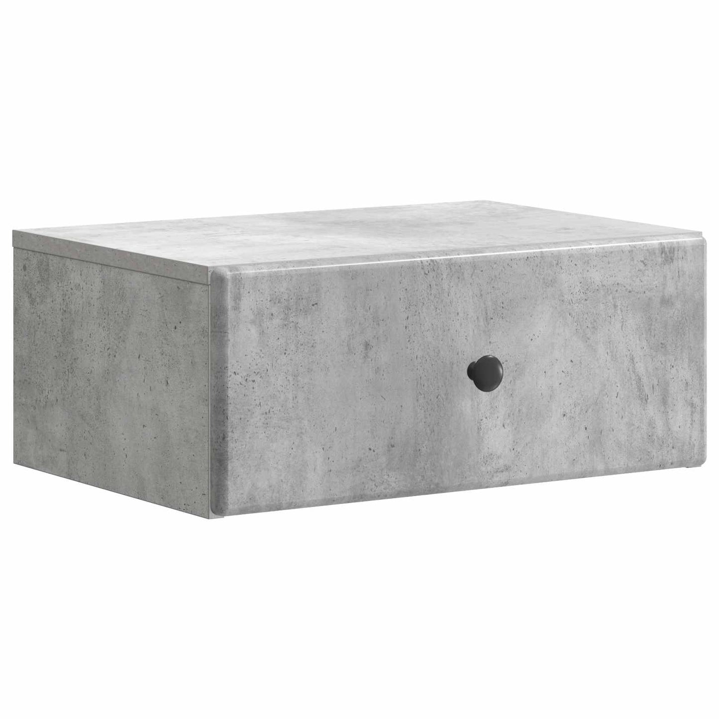 Wall-Mounted Bedside Cabinet with Drawer 2 pcs Concrete Grey