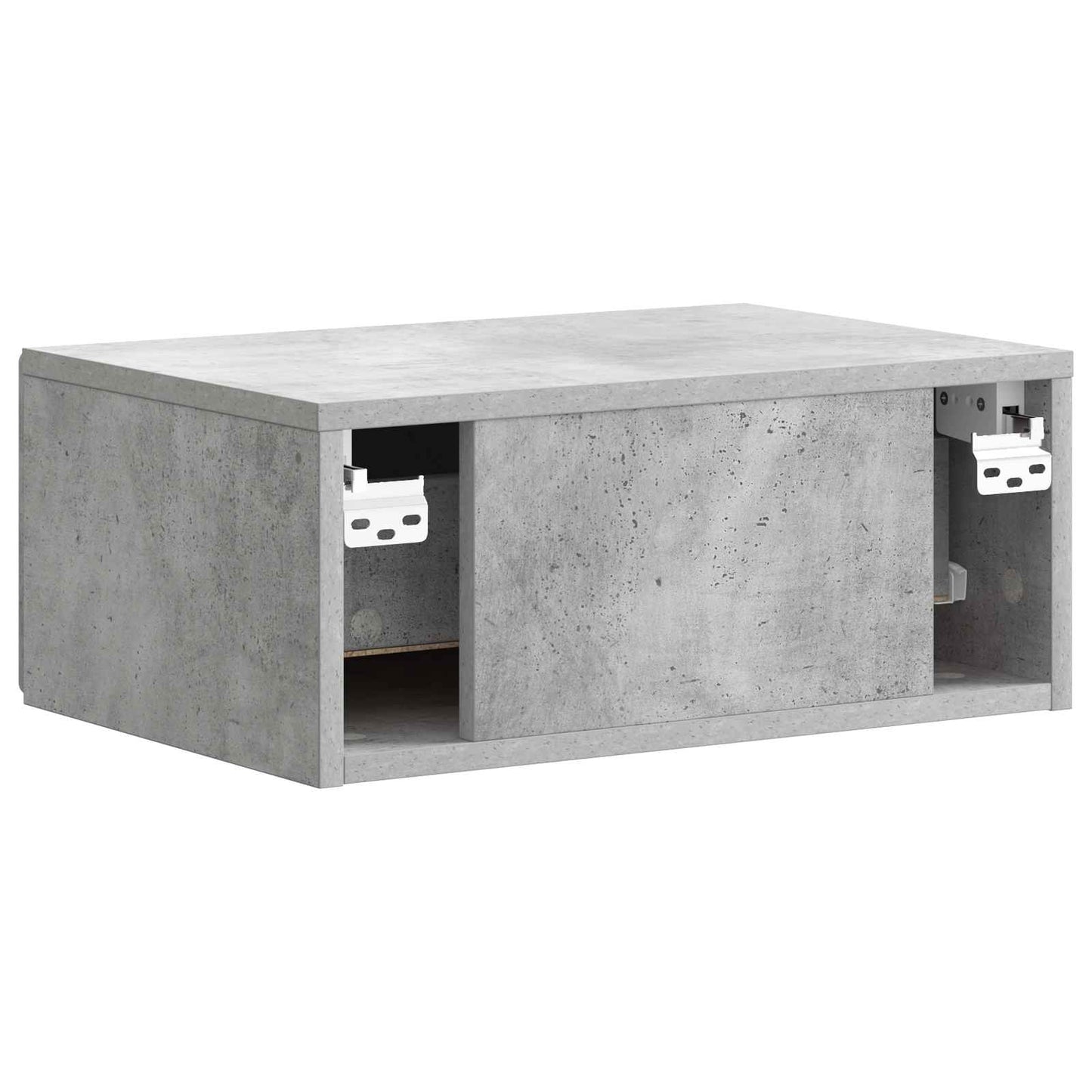 Wall-Mounted Bedside Cabinet 2 pcs Concrete Grey