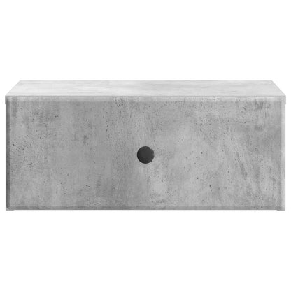 Wall-Mounted Bedside Cabinet with Drawer 2 pcs Concrete Grey