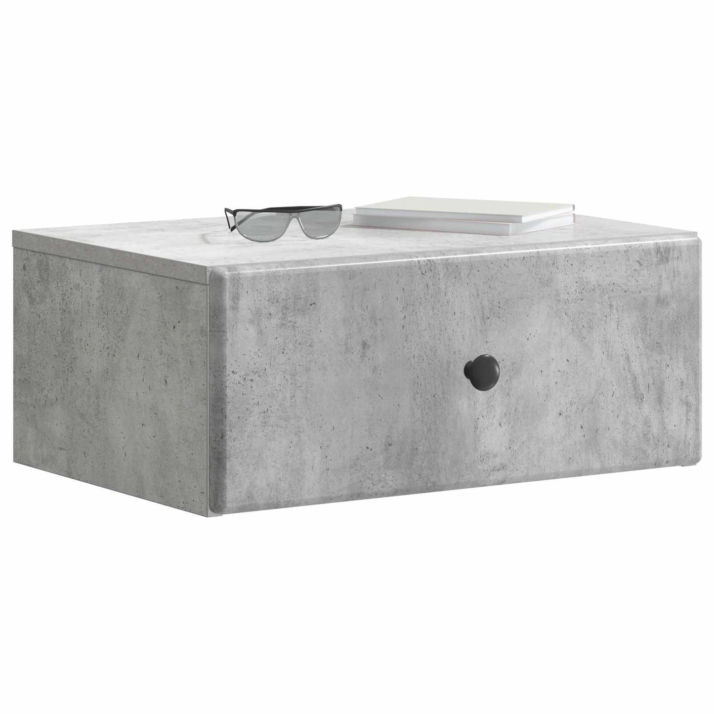Wall-Mounted Bedside Cabinet 2 pcs Concrete Grey