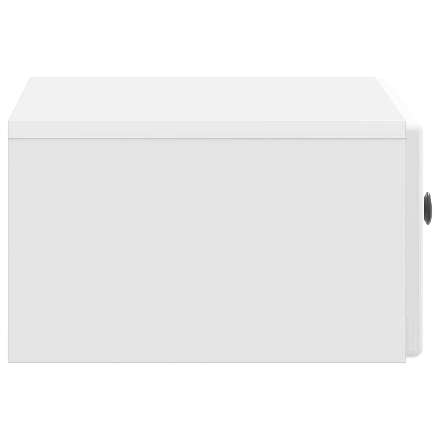 Wall-Mounted Bedside Cabinet with Drawer 2 pcs High Gloss White