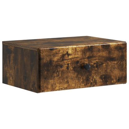Wall-Mounted Bedside Cabinet Smoked Oak 49 x 34.5 x 20 cm