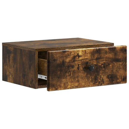 Wall-Mounted Bedside Cabinet Smoked Oak 49 x 34.5 x 20 cm