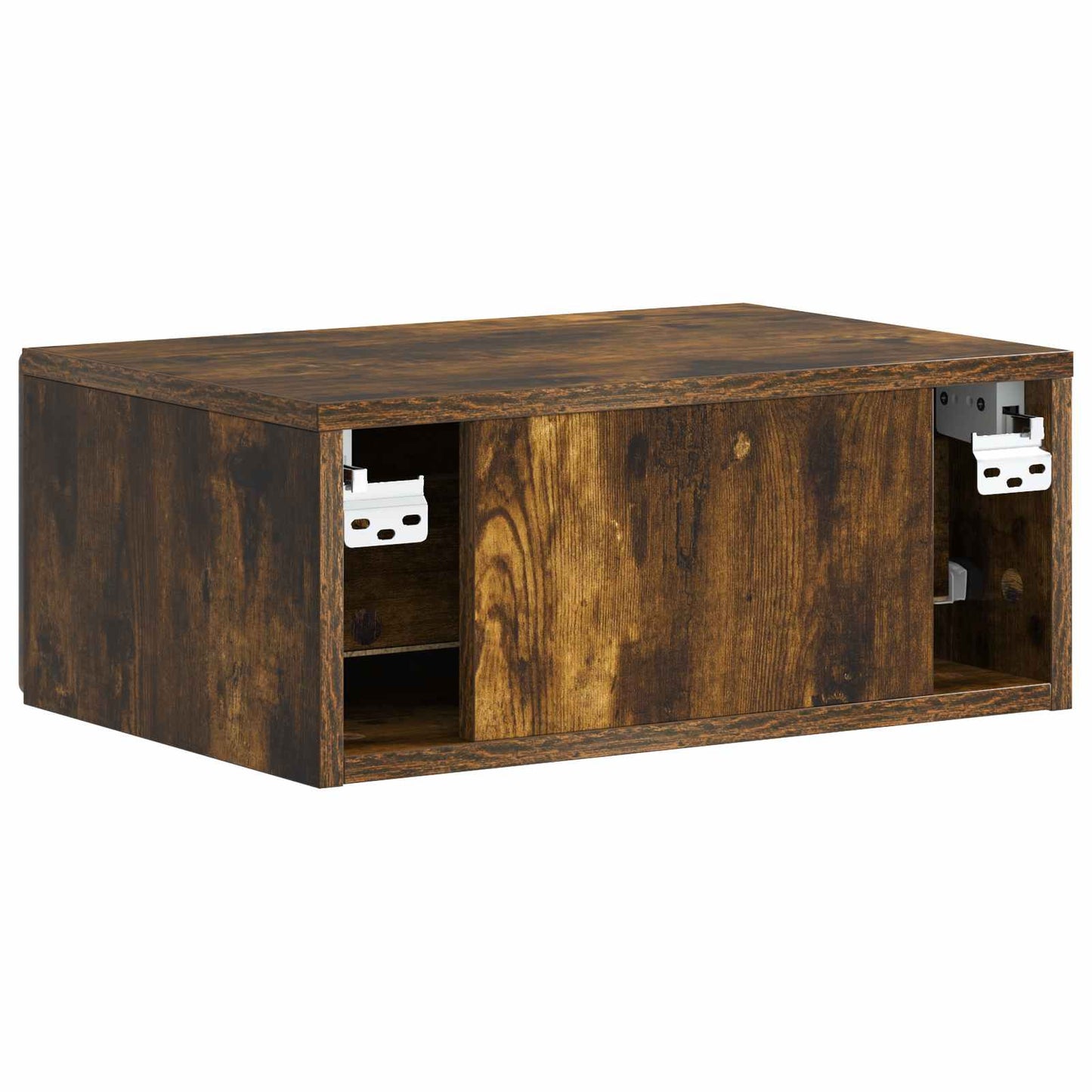 Wall-Mounted Bedside Cabinet Smoked Oak 49 x 34.5 x 20 cm