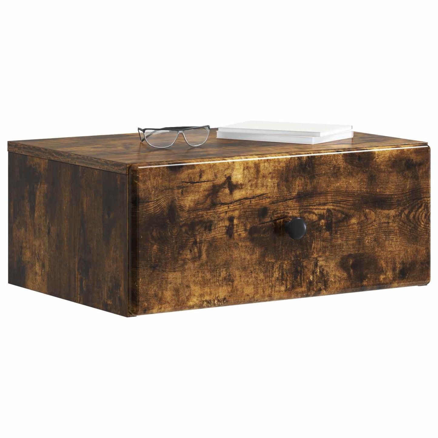 Wall-Mounted Bedside Cabinet Smoked Oak 49 x 34.5 x 20 cm