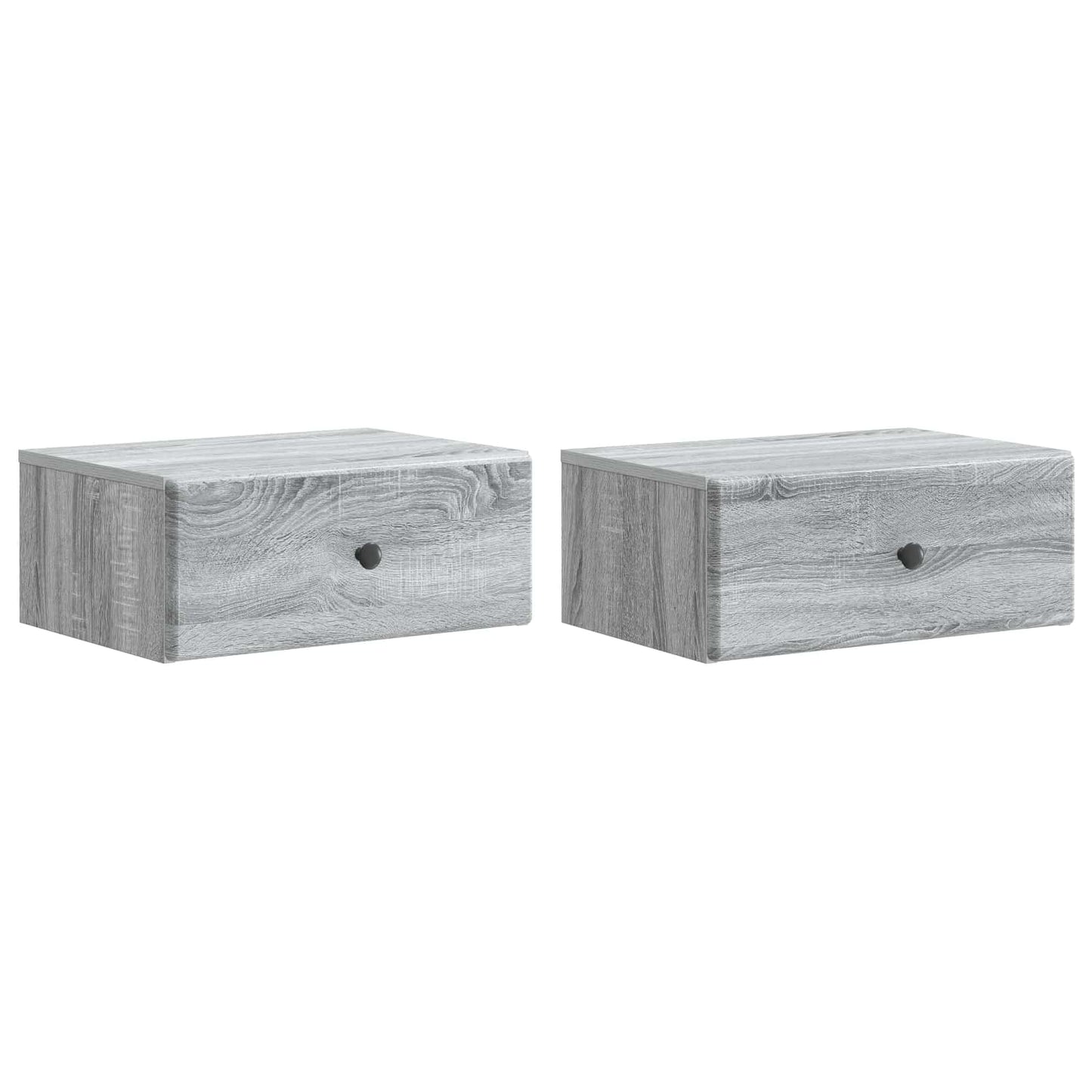 Wall-Mounted Bedside Cabinet 2 pcs Grey Sonoma Engineered Wood