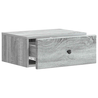 Wall-Mounted Bedside Cabinet 2 pcs Grey Sonoma Engineered Wood