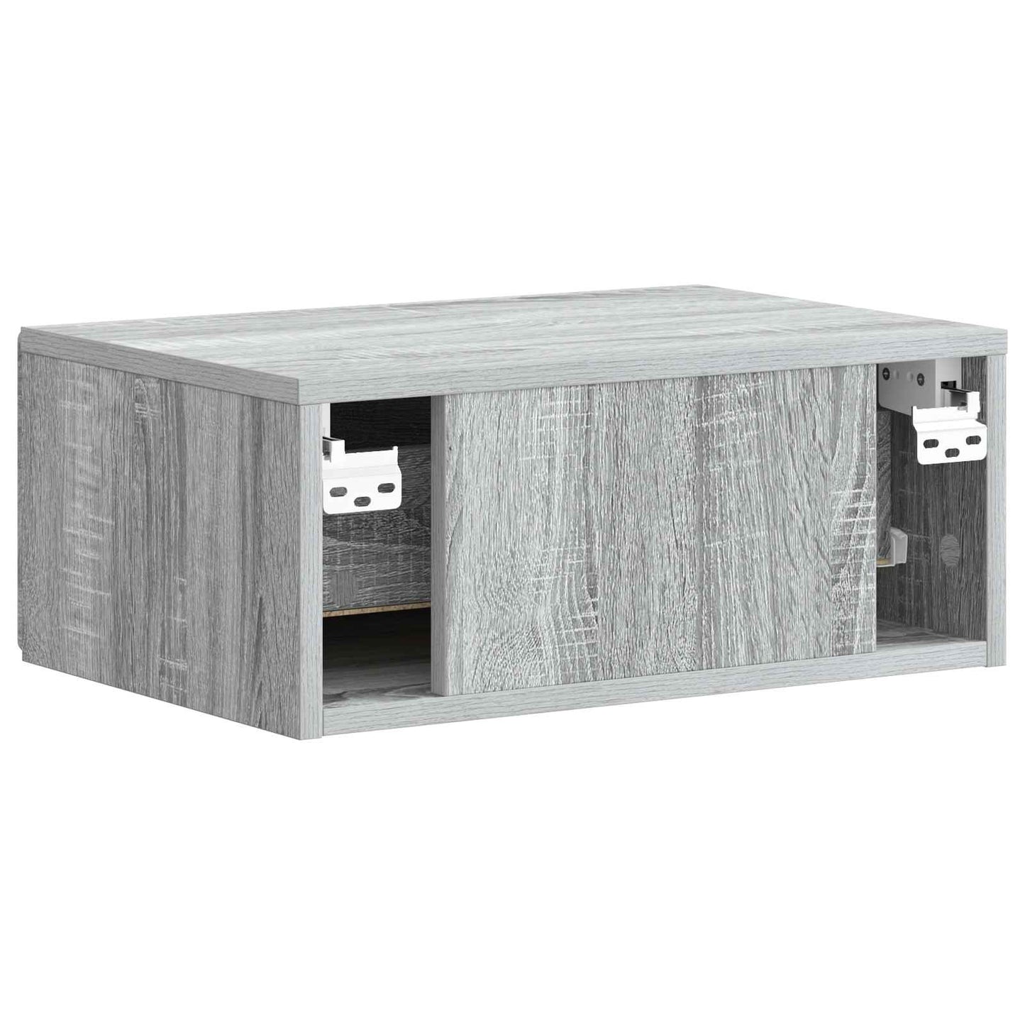 Wall-Mounted Bedside Cabinet 2 pcs Grey Sonoma Engineered Wood