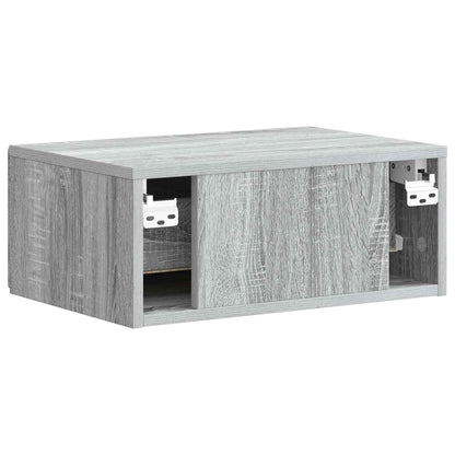 Wall-Mounted Bedside Cabinet 2 pcs Grey Sonoma Engineered Wood