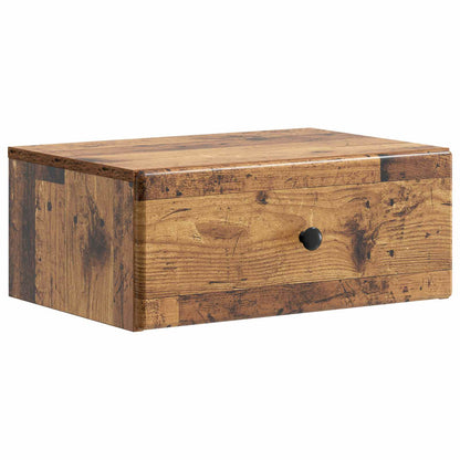 Wall-Mounted Bedside Cabinet Old Wood 49 x 34.5 x 20 cm