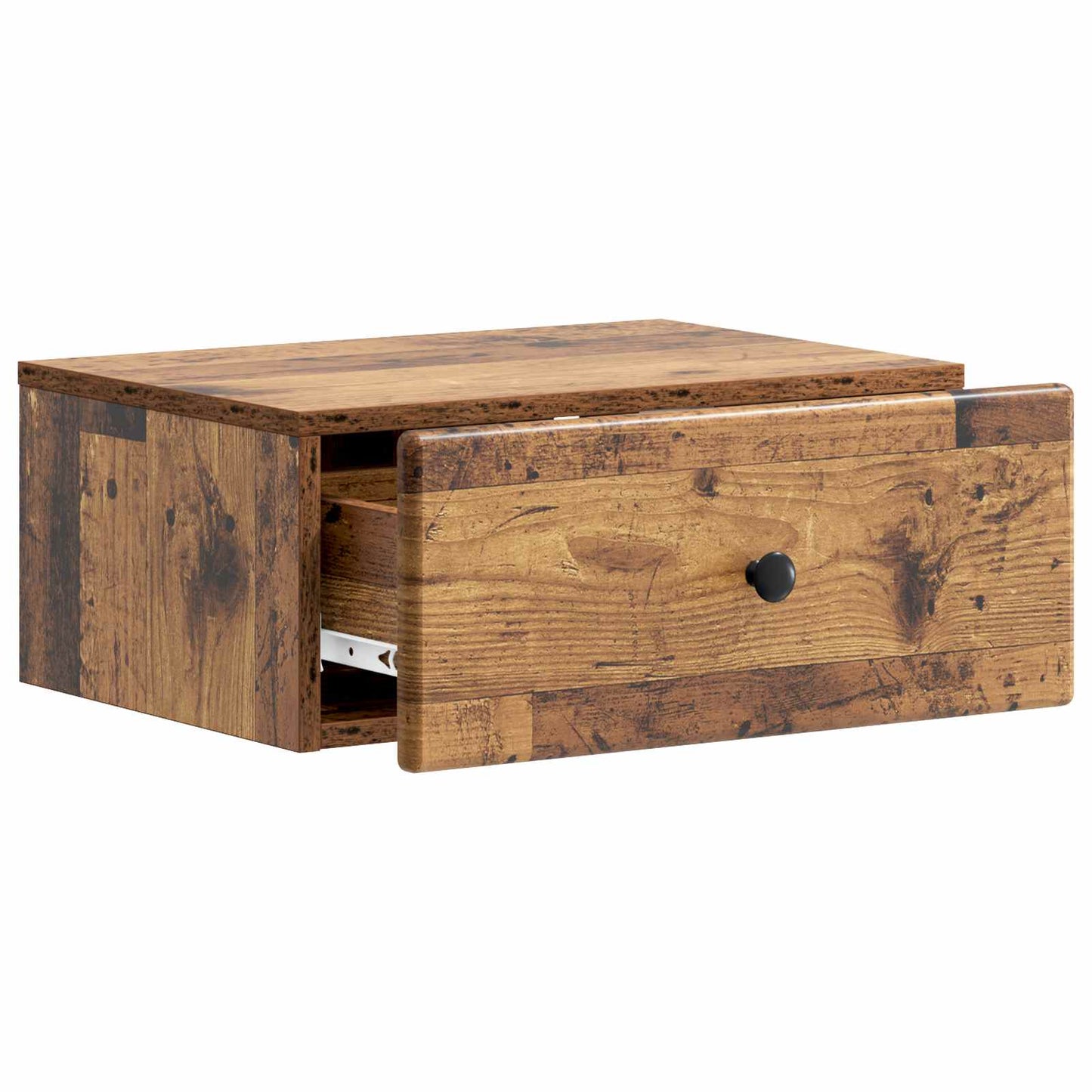 Wall-Mounted Bedside Cabinet Old Wood 49 x 34.5 x 20 cm