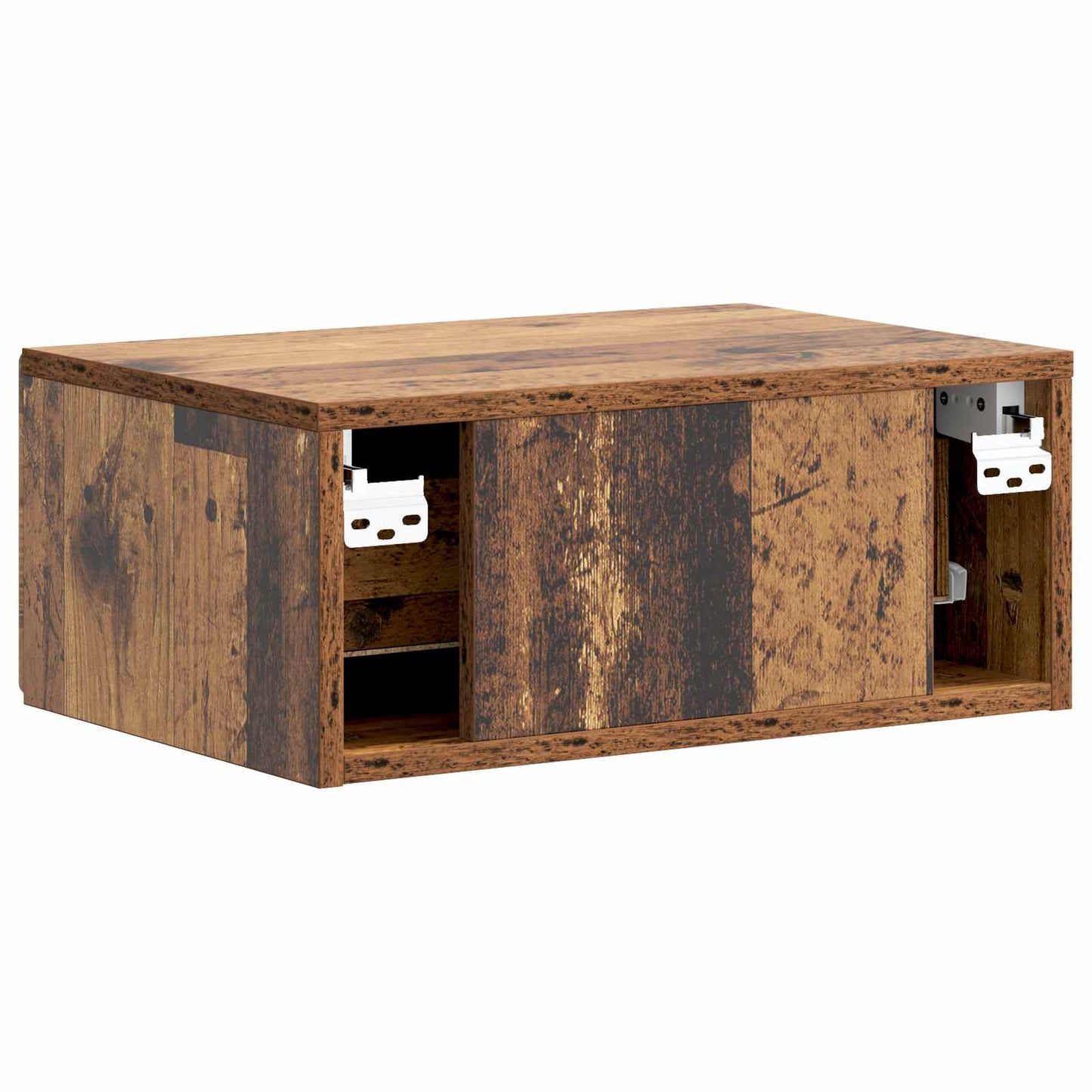 Wall-Mounted Bedside Cabinet Old Wood 49 x 34.5 x 20 cm