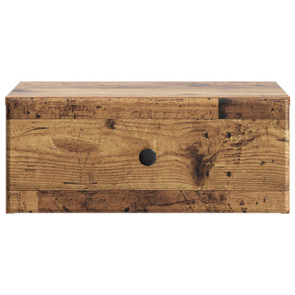 Wall-Mounted Bedside Cabinet Old Wood 49 x 34.5 x 20 cm